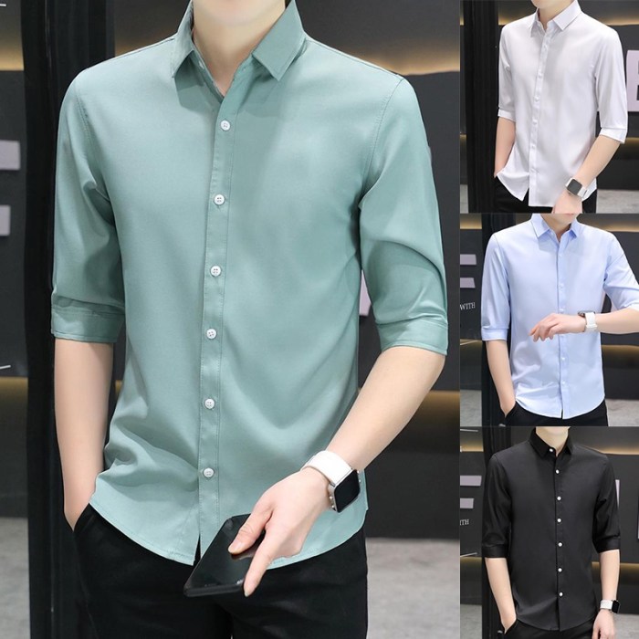 Men's slim dress shirt