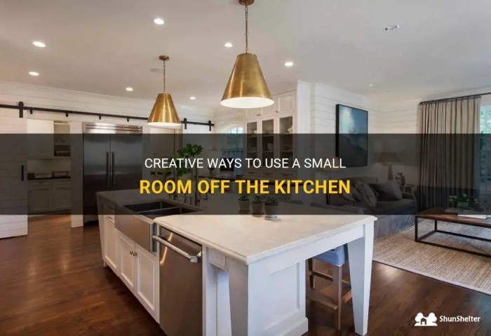 How to decorate small room off kitchen