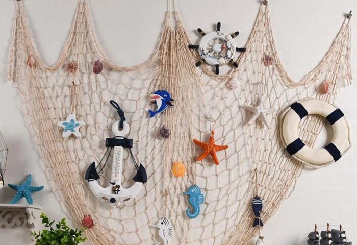 How to make a fishing net decoration