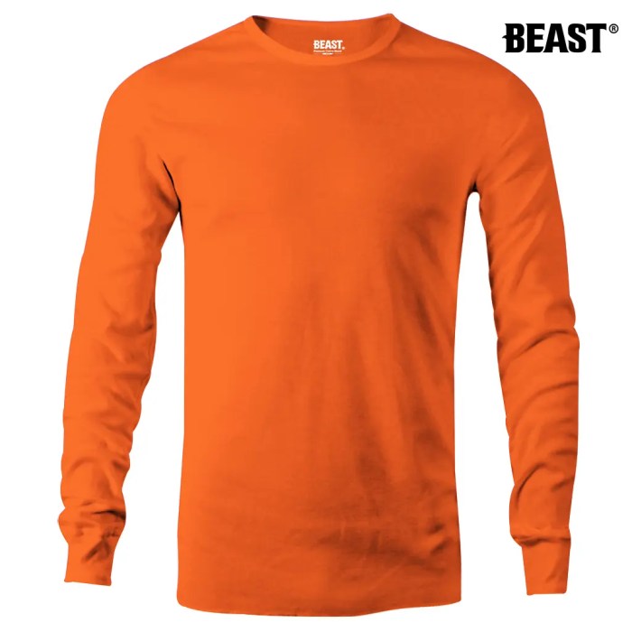 Long sleeve men's orange dress shirt