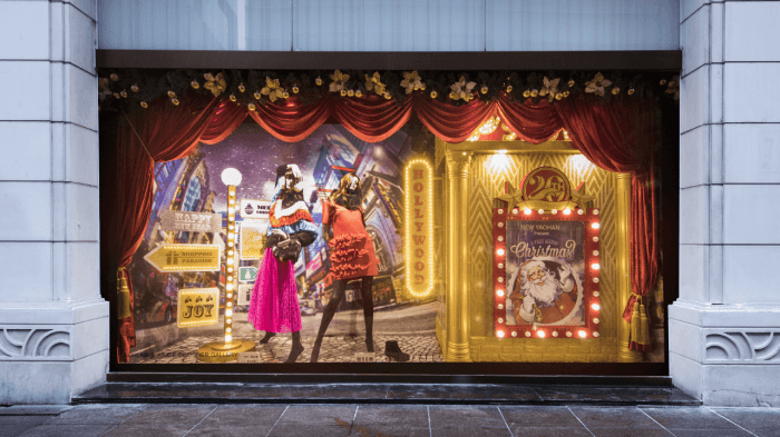 How to decorate a christmas window display