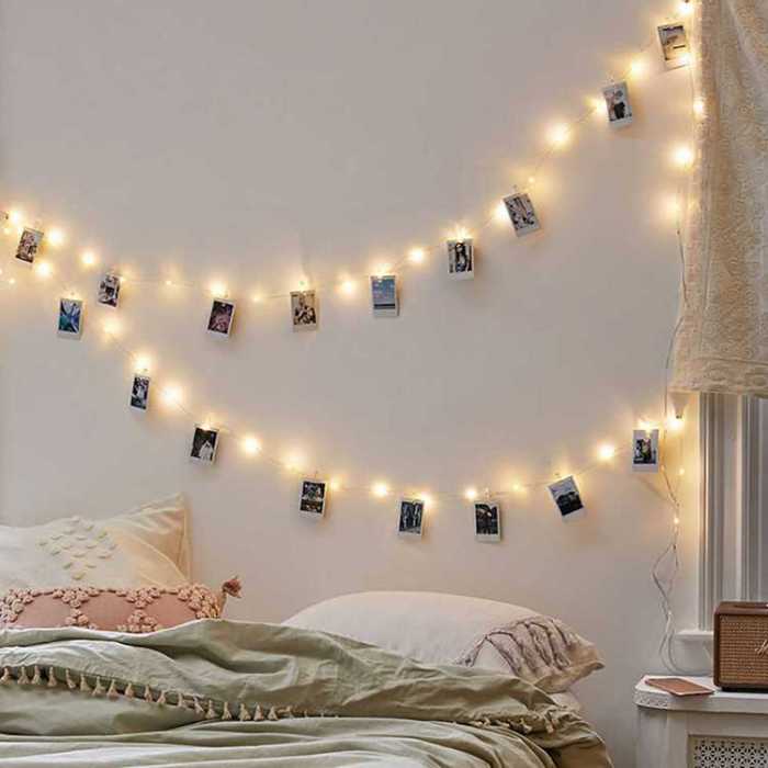 How to decorate living room with fairy lights