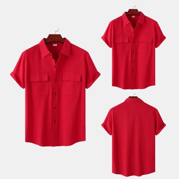 Red dress shirts men