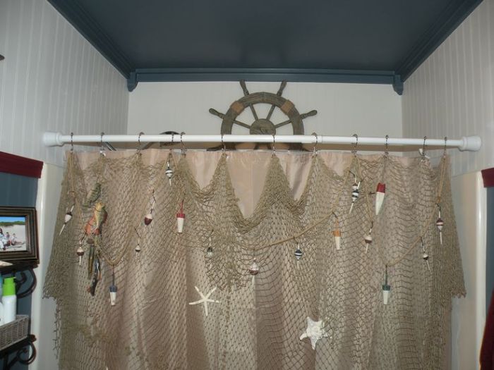 Nautical netting hangings mediterranean nets