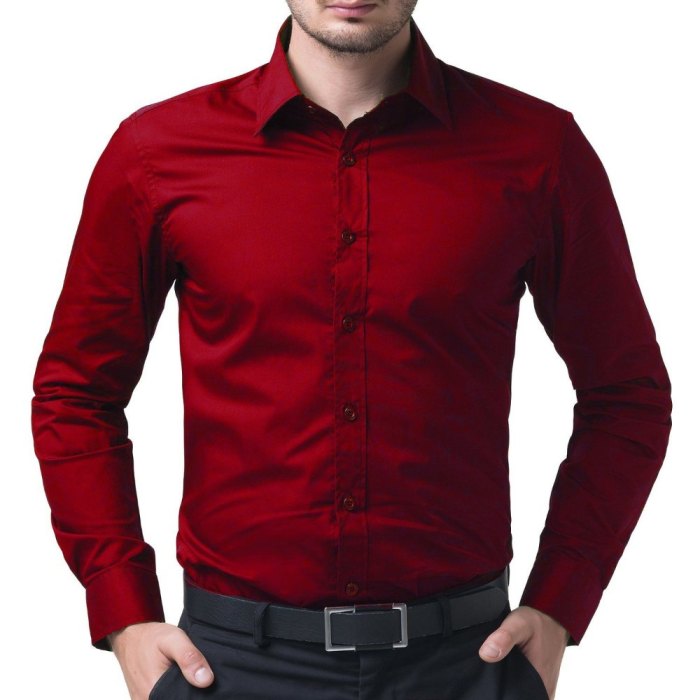 Red dress shirts men